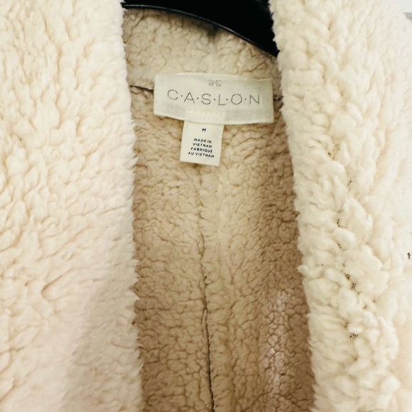 Super Cute and Fuzzy Open Front Vest - faux suede and shearling - Picture 2 of 3